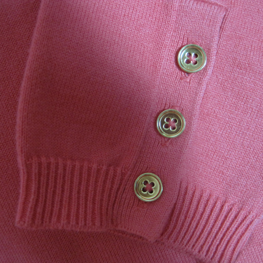 TALBOTS CORAL PEACH ORANGE PINK SWEATER PS - Picture 5 of 6